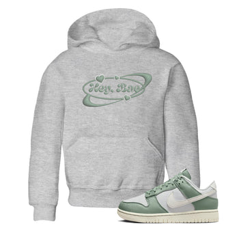 Dunk Mica Green Sneaker Match Tees Hey Bae Sneaker Tees Dunk Low Mica Green Sneaker Release Tees Kids Shirts Heather Grey 1