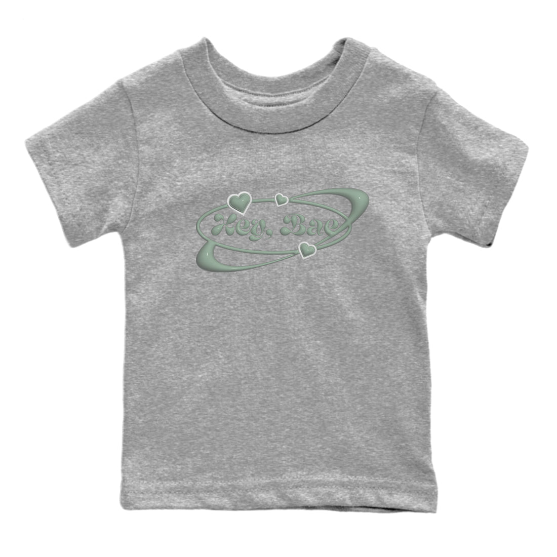 Dunk Mica Green Sneaker Match Tees Hey Bae Sneaker Tees Dunk Low Mica Green Sneaker Release Tees Kids Shirts Heather Grey 2