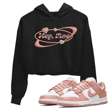 Dunk Rose Whisper shirt to match jordans Hey Bae sneaker tees Nike Dunk LowRose Whisper SNRT Sneaker Release Tees Black 1 Crop T-Shirt