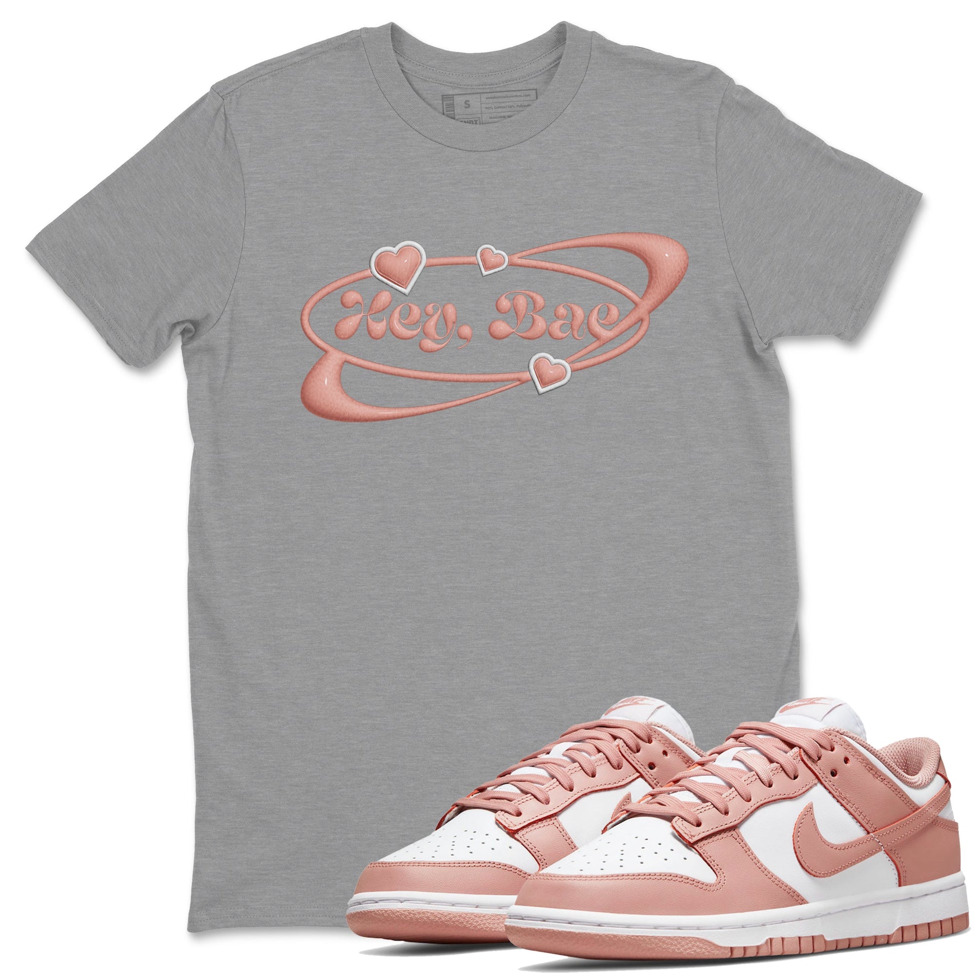 Dunk Rose Whisper shirt to match jordans Hey Bae sneaker tees Nike Dunk LowRose Whisper SNRT Sneaker Release Tees Unisex Heather Grey 1 T-Shirt