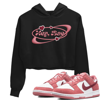 Dunk Valentines Day 2024 shirt to match jordans Hey Bae sneaker tees Dunk Happy Valentines Day 2024 SNRT Sneaker Release Tees Black 1 Crop T-Shirt