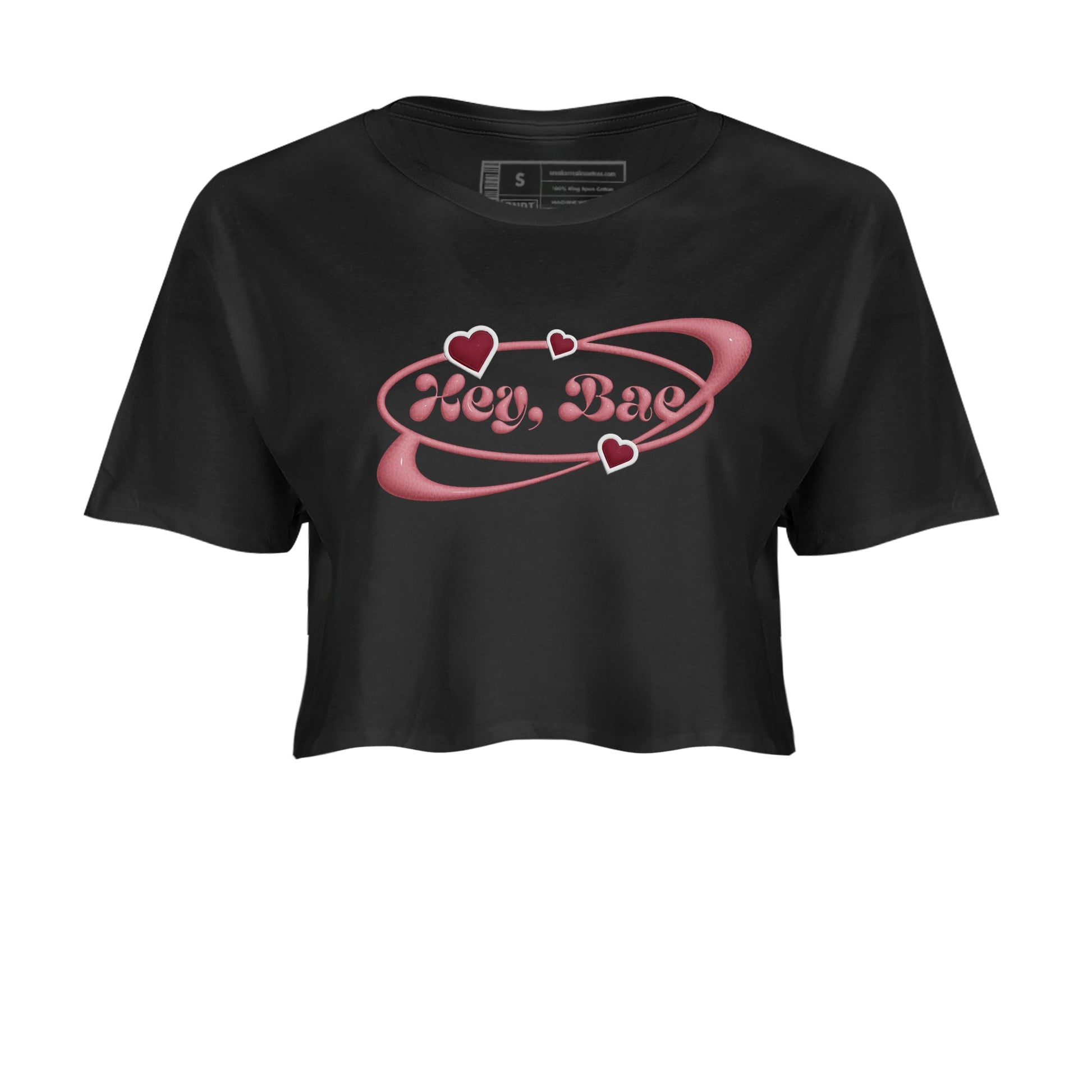 Dunk Valentines Day 2024 shirt to match jordans Hey Bae sneaker tees Dunk Happy Valentines Day 2024 SNRT Sneaker Release Tees Black 2 Crop T-Shirt