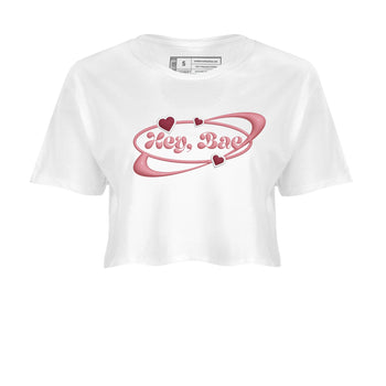 Dunk Valentines Day 2024 shirt to match jordans Hey Bae sneaker tees Dunk Happy Valentines Day 2024 SNRT Sneaker Release Tees White 2 Crop T-Shirt