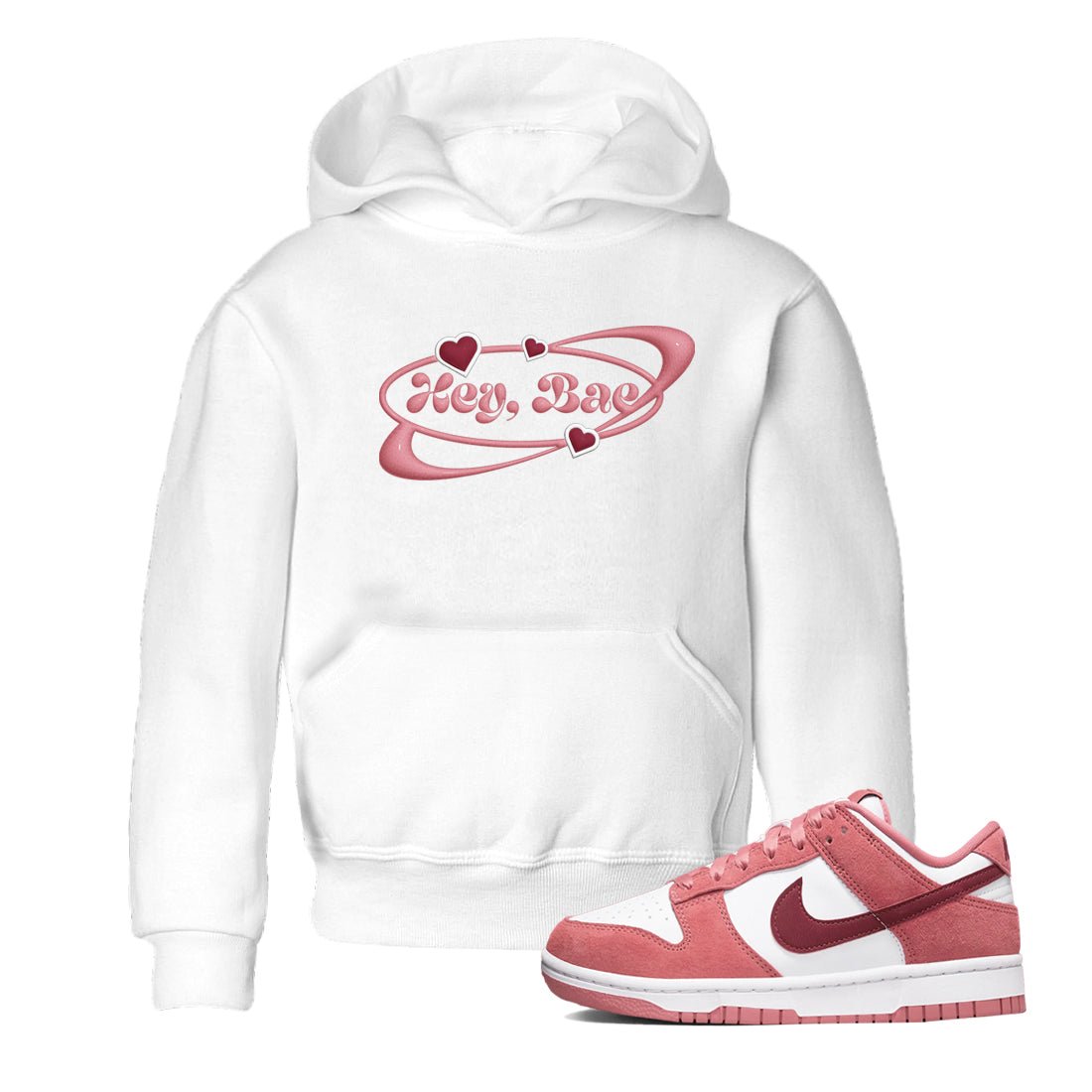 Dunk Valentines Day 2024 shirt to match jordans Hey Bae sneaker tees Dunk Happy Valentines Day 2024 SNRT Sneaker Release Tees Baby Toddler White 1 T-Shirt