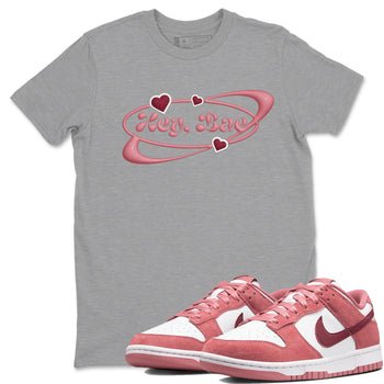 Dunk Valentines Day 2024 shirt to match jordans Hey Bae sneaker tees Dunk Happy Valentines Day 2024 SNRT Sneaker Release Tees Unisex Heather Grey 1 T-Shirt