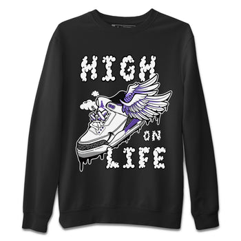 Jordan 3 Dark Iris Sneaker Match Tees High On Life Sneaker Tees Jordan 3 Dark Iris Sneaker Release Tees Unisex Shirts