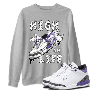 Jordan 3 Dark Iris Sneaker Match Tees High On Life Sneaker Tees Jordan 3 Dark Iris Sneaker Release Tees Unisex Shirts