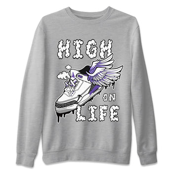 Jordan 3 Dark Iris Sneaker Match Tees High On Life Sneaker Tees Jordan 3 Dark Iris Sneaker Release Tees Unisex Shirts