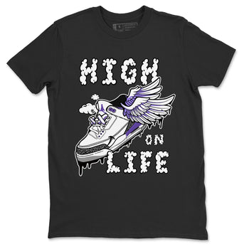 Jordan 3 Dark Iris Sneaker Match Tees High On Life Sneaker Tees Jordan 3 Dark Iris Sneaker Release Tees Unisex Shirts