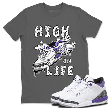 Jordan 3 Dark Iris Sneaker Match Tees High On Life Sneaker Tees Jordan 3 Dark Iris Sneaker Release Tees Unisex Shirts