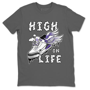 Jordan 3 Dark Iris Sneaker Match Tees High On Life Sneaker Tees Jordan 3 Dark Iris Sneaker Release Tees Unisex Shirts