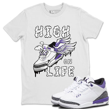 Jordan 3 Dark Iris Sneaker Match Tees High On Life Sneaker Tees Jordan 3 Dark Iris Sneaker Release Tees Unisex Shirts