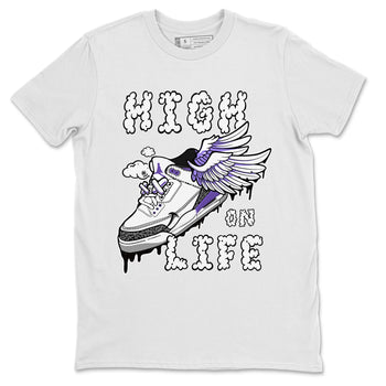 Jordan 3 Dark Iris Sneaker Match Tees High On Life Sneaker Tees Jordan 3 Dark Iris Sneaker Release Tees Unisex Shirts