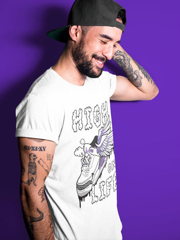 Jordan 3 Dark Iris Sneaker Match Tees High On Life Sneaker Tees Jordan 3 Dark Iris Sneaker Release Tees Unisex Shirts