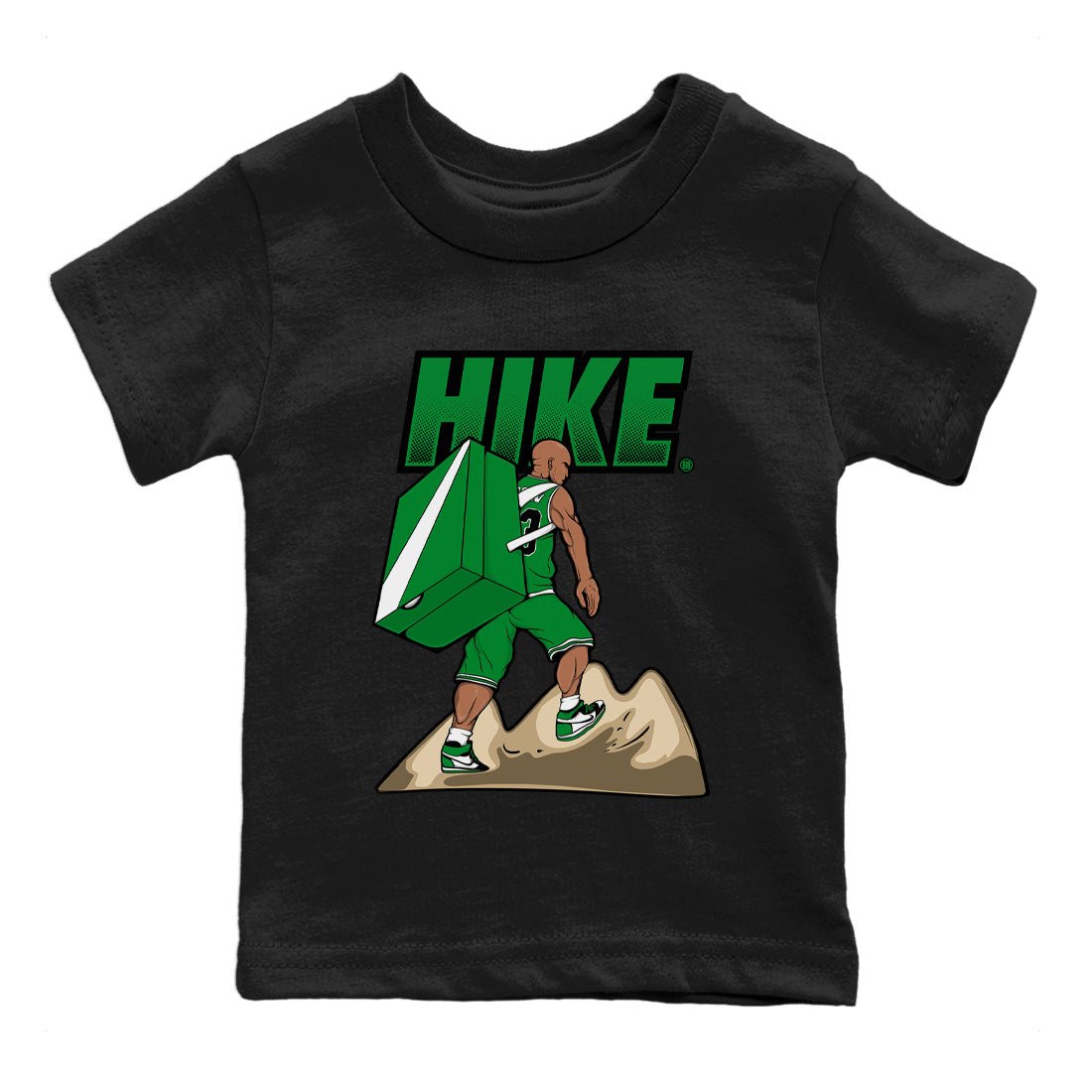 Air Jordan 1 Celtics Sneaker Match Tees Hike Sneaker Tees Air Jordan 1 High OG Celtics Sneaker Release Tees Kids Shirts Black 2