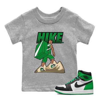 Air Jordan 1 Celtics Sneaker Match Tees Hike Sneaker Tees Air Jordan 1 High OG Celtics Sneaker Release Tees Kids Shirts Heather Grey 1