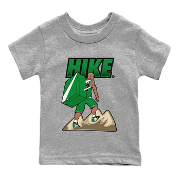 Air Jordan 1 Celtics Sneaker Match Tees Hike Sneaker Tees Air Jordan 1 High OG Celtics Sneaker Release Tees Kids Shirts Heather Grey 2