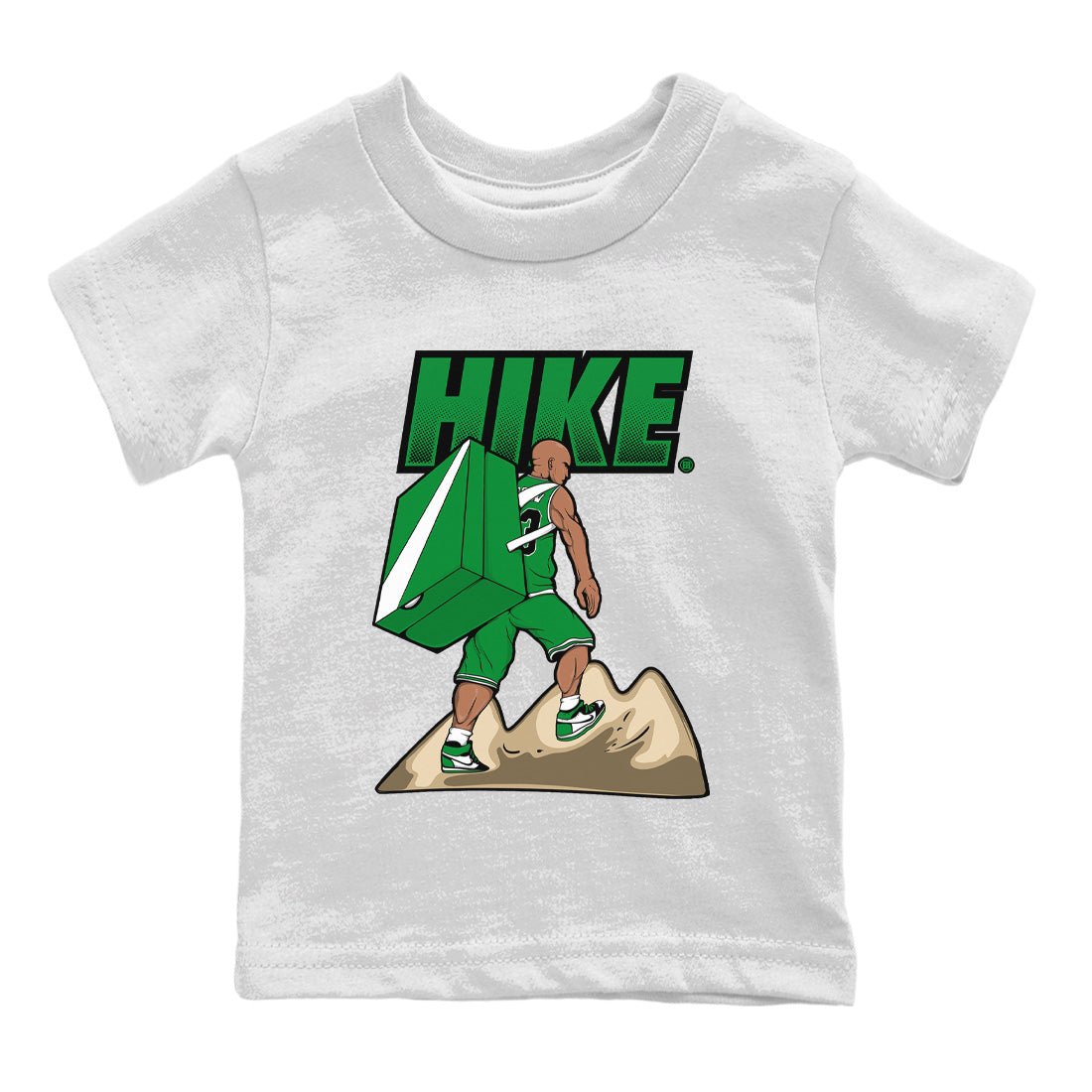 Air Jordan 1 Celtics Sneaker Match Tees Hike Sneaker Tees Air Jordan 1 High OG Celtics Sneaker Release Tees Kids Shirts White 2