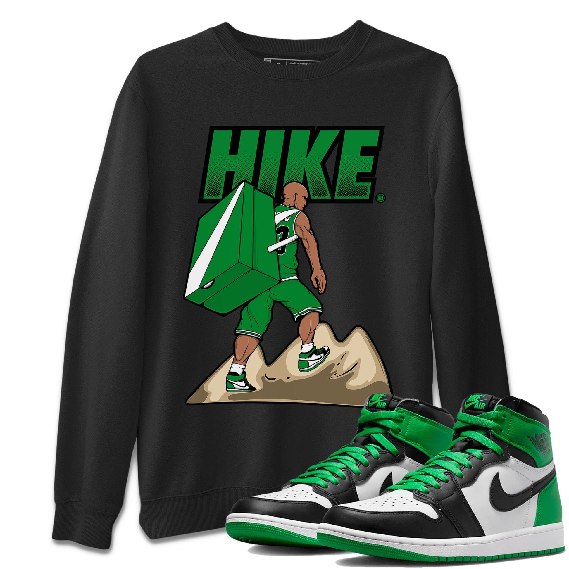 Air Jordan 1 Celtics Sneaker Match Tees Hike Sneaker Tees Air Jordan 1 High OG Celtics Sneaker Release Tees Unisex Shirts Black 1