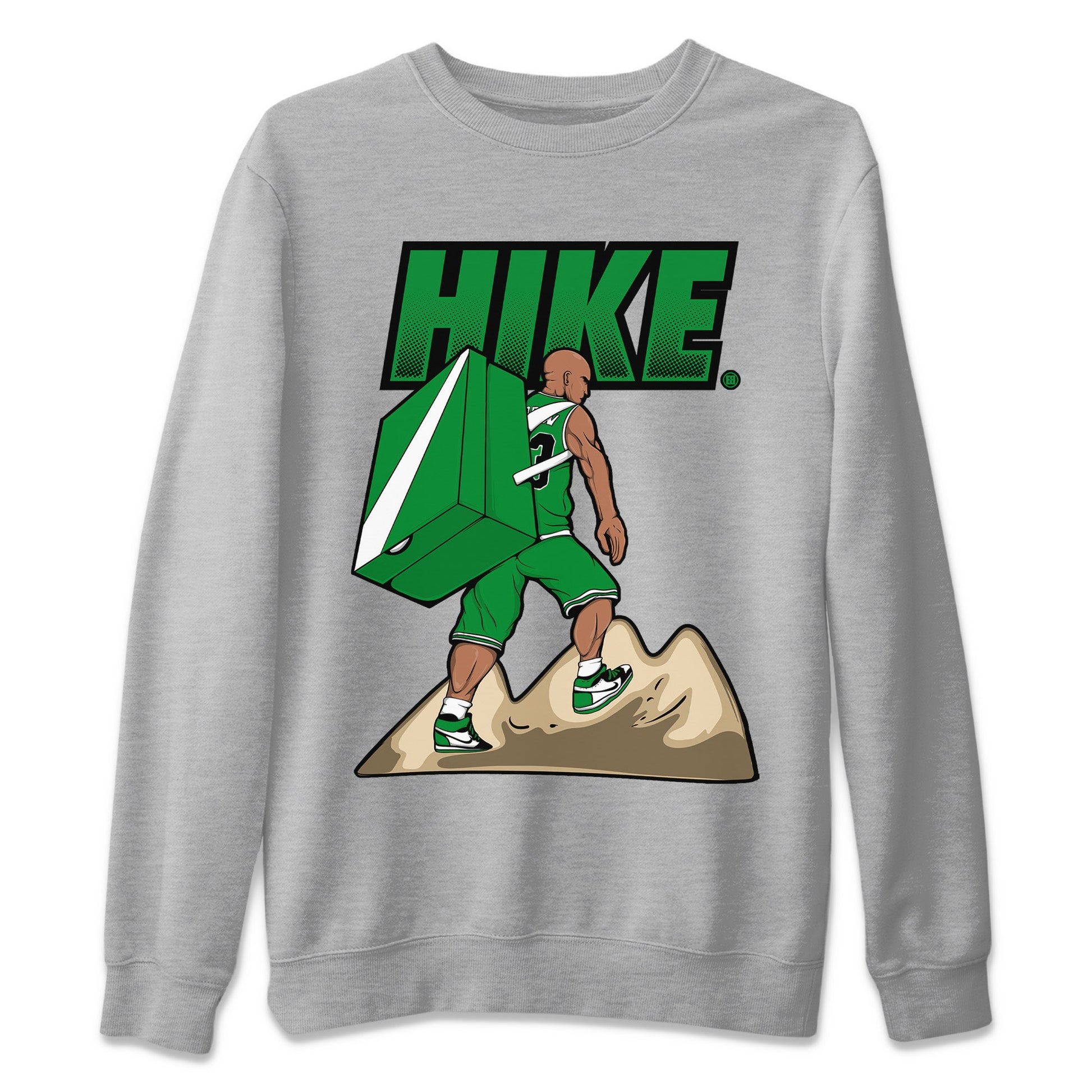 Air Jordan 1 Celtics Sneaker Match Tees Hike Sneaker Tees Air Jordan 1 High OG Celtics Sneaker Release Tees Unisex Shirts Heather Grey 2