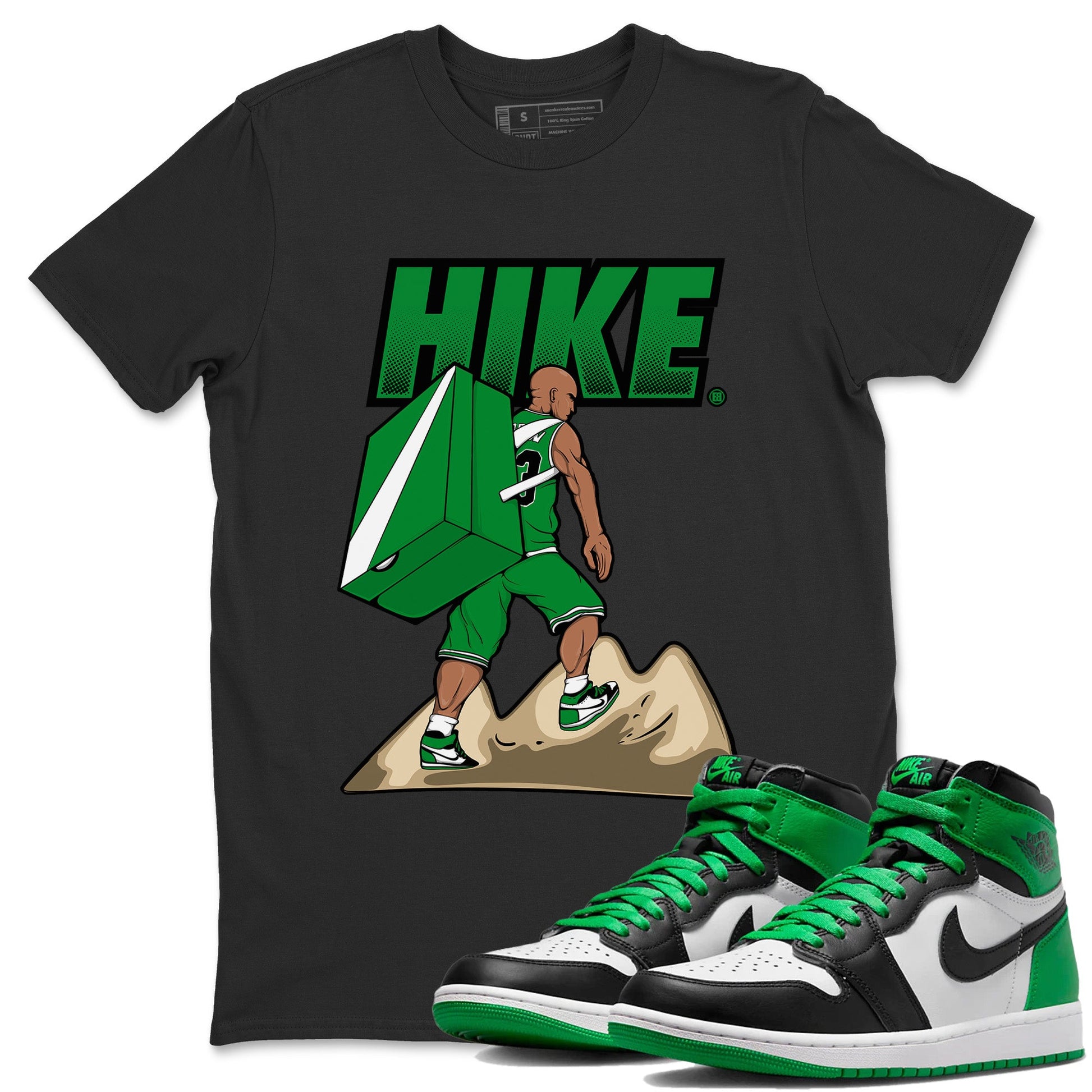 Air Jordan 1 Celtics Sneaker Match Tees Hike Sneaker Tees Air Jordan 1 High OG Celtics Sneaker Release Tees Unisex Shirts Black 1