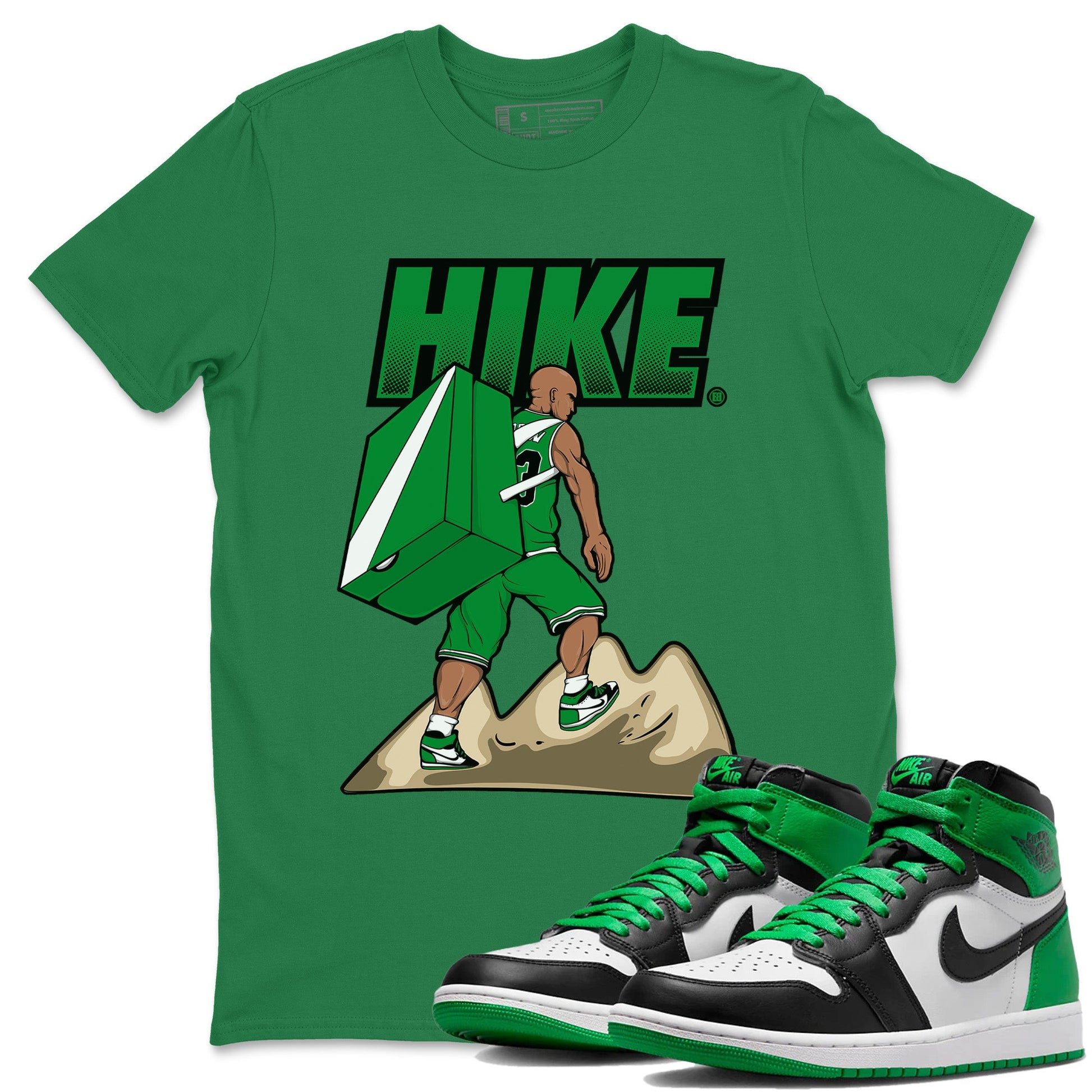 Air Jordan 1 Celtics Sneaker Match Tees Hike Sneaker Tees Air Jordan 1 High OG Celtics Sneaker Release Tees Unisex Shirts Kelly Green 1
