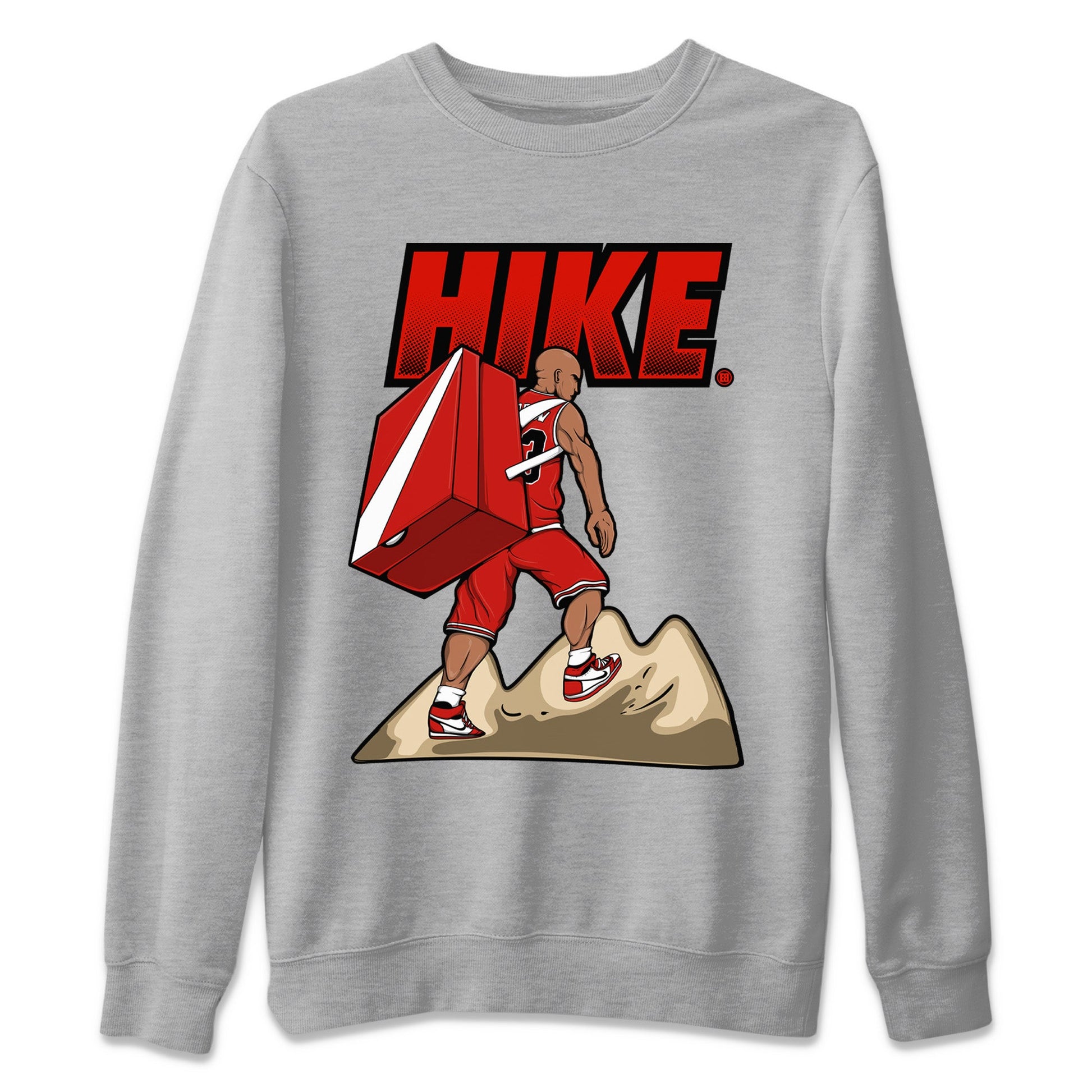 Air Jordan 1 Chicago Sneaker Match Tees Hike Sneaker Tees Air Jordan 1 Retro Chicago Sneaker Release Tees Unisex Shirts Heather Grey 2