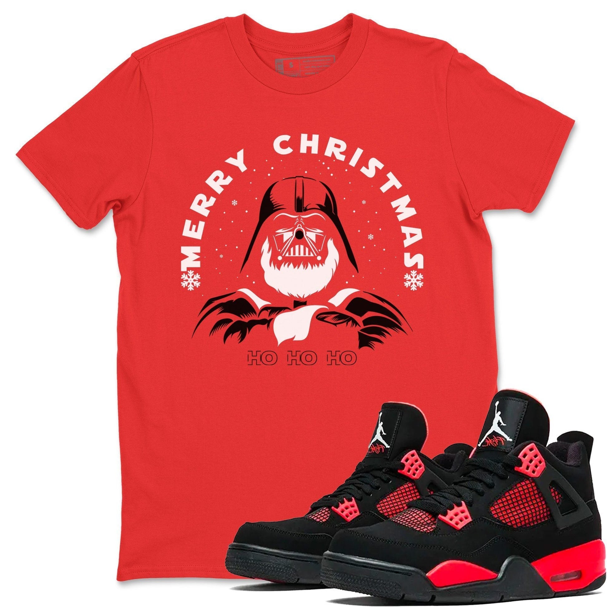 Jordan 4 Red Thunder Sneaker Match Tees Ho Ho Ho Sneaker Tees Jordan 4 Red Thunder Sneaker Release Tees Unisex Shirts