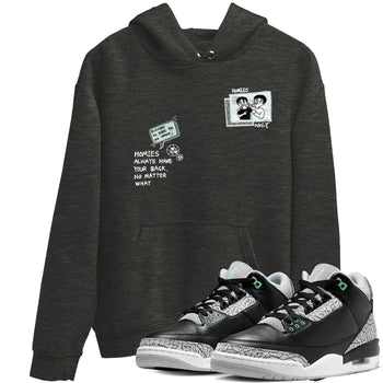 3s Green Glow shirt to match jordans Homies Only sneaker tees Air Jordan 3 Green Glow SNRT Sneaker Release Tees unisex cotton Charcoal Heather 1 crew neck shirt
