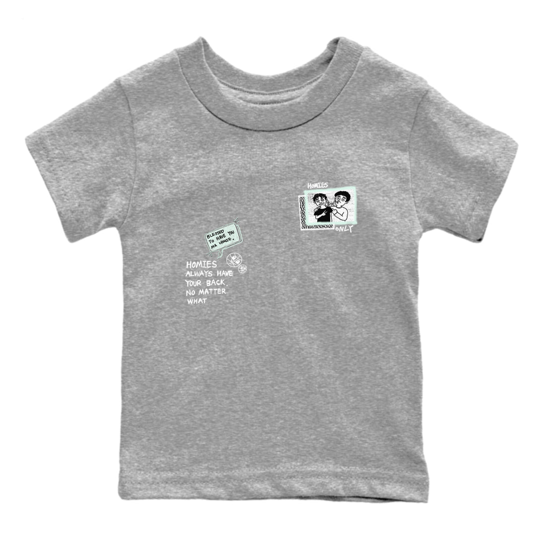 3s Green Glow shirt to match jordans Homies Only sneaker tees Air Jordan 3 Green Glow SNRT sneaker release tees baby toddler Heather Grey 2 cotton Shirt