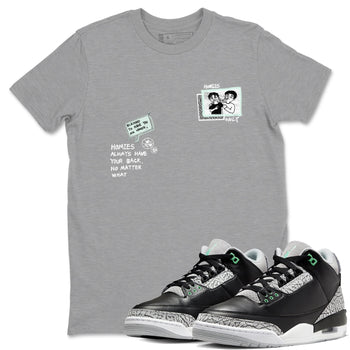 3s Green Glow shirt to match jordans Homies Only sneaker tees Air Jordan 3 Green Glow SNRT Sneaker Release Tees unisex cotton Heather Grey 1 crew neck shirt