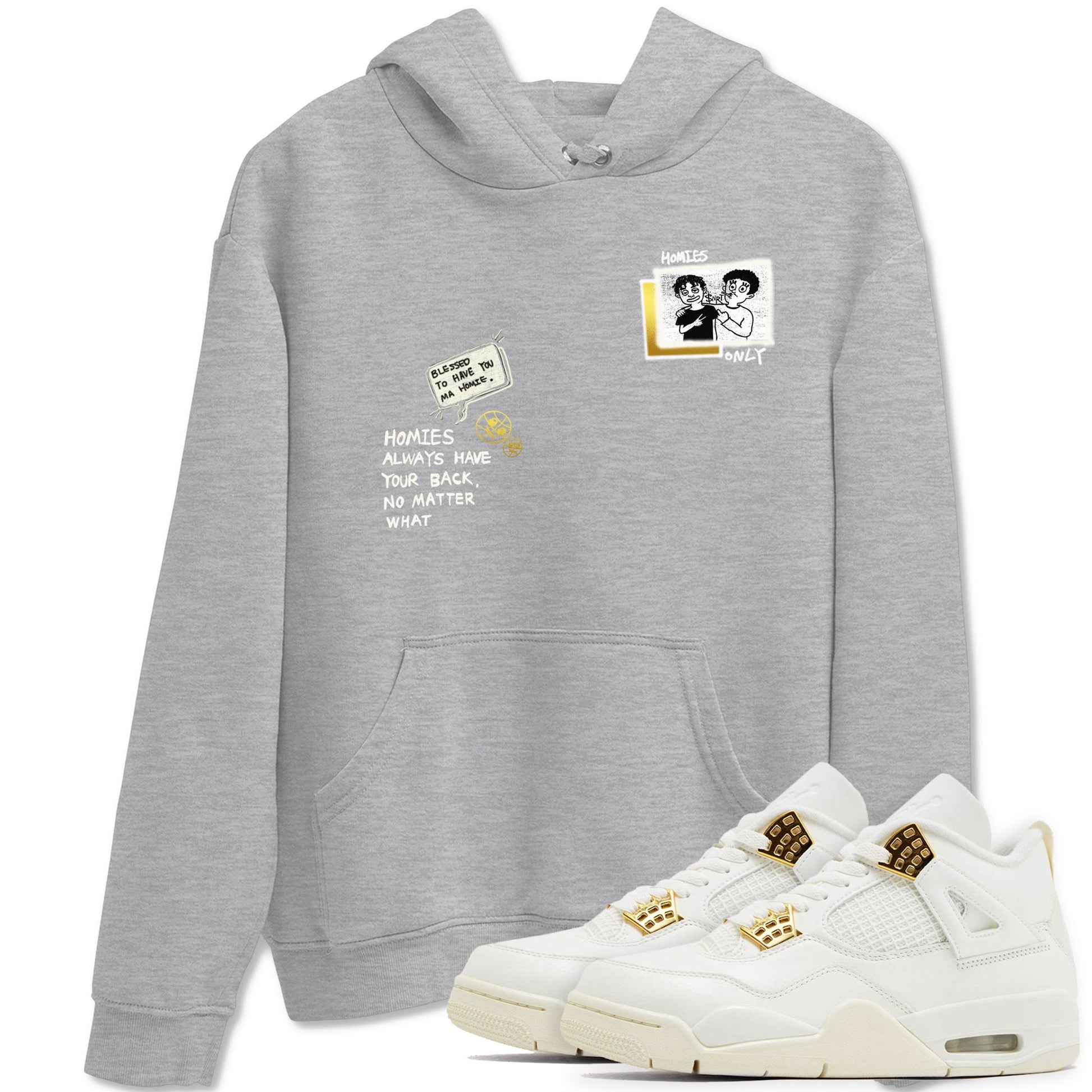Air Jordan 4 WMNS Sail shirt to match jordans Homies Only sneaker tees 4s Sail SNRT Sneaker Release Tees unisex cotton Heather Grey 1 crew neck shirt