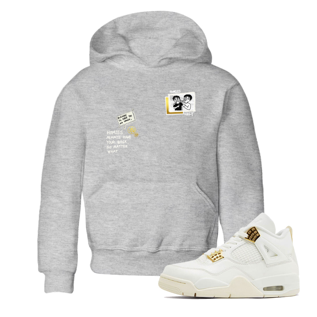 Air Jordan 4 WMNS Sail shirt to match jordans Homies Only sneaker tees 4s Sail SNRT sneaker release tees baby toddler Heather Grey 1 cotton Shirt