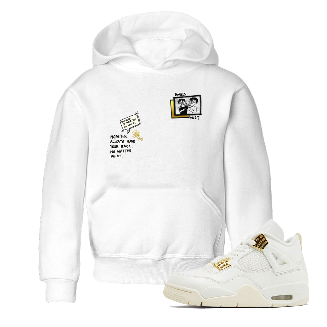 Air Jordan 4 WMNS Sail shirt to match jordans Homies Only sneaker tees 4s Sail SNRT sneaker release tees baby toddler White 1 cotton Shirt