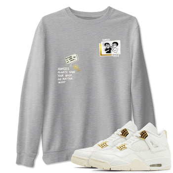 Air Jordan 4 WMNS Sail shirt to match jordans Homies Only sneaker tees 4s Sail SNRT Sneaker Release Tees unisex cotton Heather Grey 1 crew neck shirt