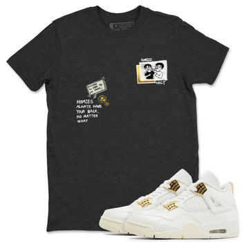 Air Jordan 4 WMNS Sail shirt to match jordans Homies Only sneaker tees 4s Sail SNRT Sneaker Release Tees unisex cotton Charcoal Heather 1 crew neck shirt