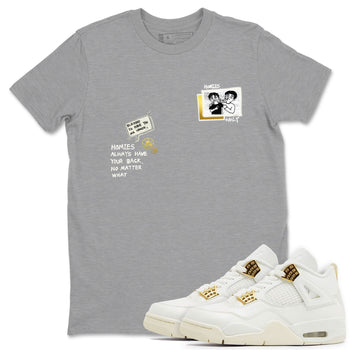 Air Jordan 4 WMNS Sail shirt to match jordans Homies Only sneaker tees 4s Sail SNRT Sneaker Release Tees unisex cotton Heather Grey 1 crew neck shirt