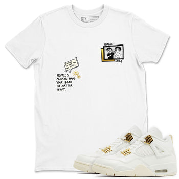 Air Jordan 4 WMNS Sail shirt to match jordans Homies Only sneaker tees 4s Sail SNRT Sneaker Release Tees unisex cotton White 1 crew neck shirt