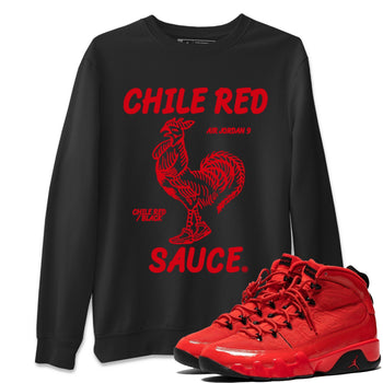 Jordan 9 Chile Red Sneaker Match Tees Hot Sauce Sneaker Tees Jordan 9 Chile Red Sneaker Release Tees Unisex Shirts