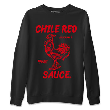 Jordan 9 Chile Red Sneaker Match Tees Hot Sauce Sneaker Tees Jordan 9 Chile Red Sneaker Release Tees Unisex Shirts