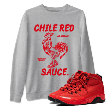 Jordan 9 Chile Red Sneaker Match Tees Hot Sauce Sneaker Tees Jordan 9 Chile Red Sneaker Release Tees Unisex Shirts