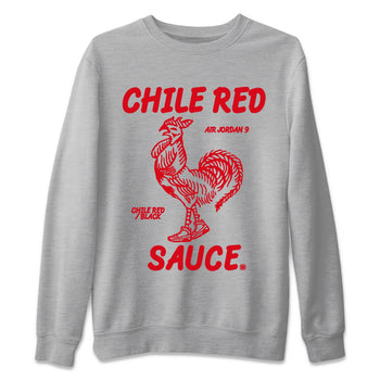 Jordan 9 Chile Red Sneaker Match Tees Hot Sauce Sneaker Tees Jordan 9 Chile Red Sneaker Release Tees Unisex Shirts
