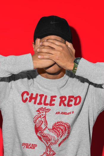 Jordan 9 Chile Red Sneaker Match Tees Hot Sauce Sneaker Tees Jordan 9 Chile Red Sneaker Release Tees Unisex Shirts