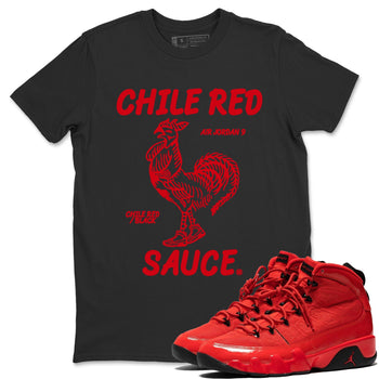 Jordan 9 Chile Red Sneaker Match Tees Hot Sauce Sneaker Tees Jordan 9 Chile Red Sneaker Release Tees Unisex Shirts