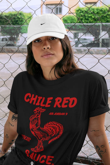 Jordan 9 Chile Red Sneaker Match Tees Hot Sauce Sneaker Tees Jordan 9 Chile Red Sneaker Release Tees Unisex Shirts