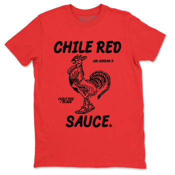 Jordan 9 Chile Red Sneaker Match Tees Hot Sauce Sneaker Tees Jordan 9 Chile Red Sneaker Release Tees Unisex Shirts