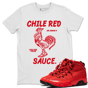 Jordan 9 Chile Red Sneaker Match Tees Hot Sauce Sneaker Tees Jordan 9 Chile Red Sneaker Release Tees Unisex Shirts