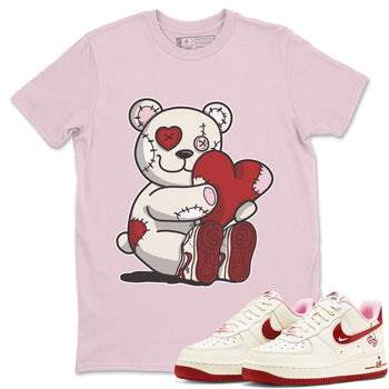 Air Force 1 Valentines Day Sneaker Match Tees Hugging Bear Sneaker Tees Air Force 1 Valentines Day Sneaker Release Tees Unisex Shirts