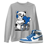 Jordan 1 True Blue Sneaker Match Tees Hugging Bear Sneaker Tees Jordan 1 True Blue Sneaker Release Tees Unisex Shirts