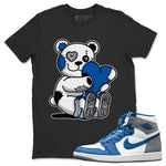 Jordan 1 True Blue Sneaker Match Tees Hugging Bear Sneaker Tees Jordan 1 True Blue Sneaker Release Tees Unisex Shirts